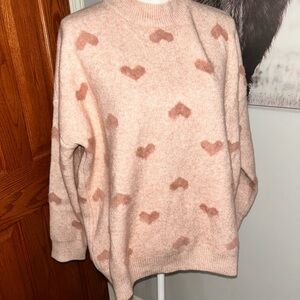 ADORA Blush Heart Pattern Sweater